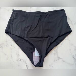 NWT Hill House Home The Lola Swim Bottom Bathing Suit in Black Size Medium New